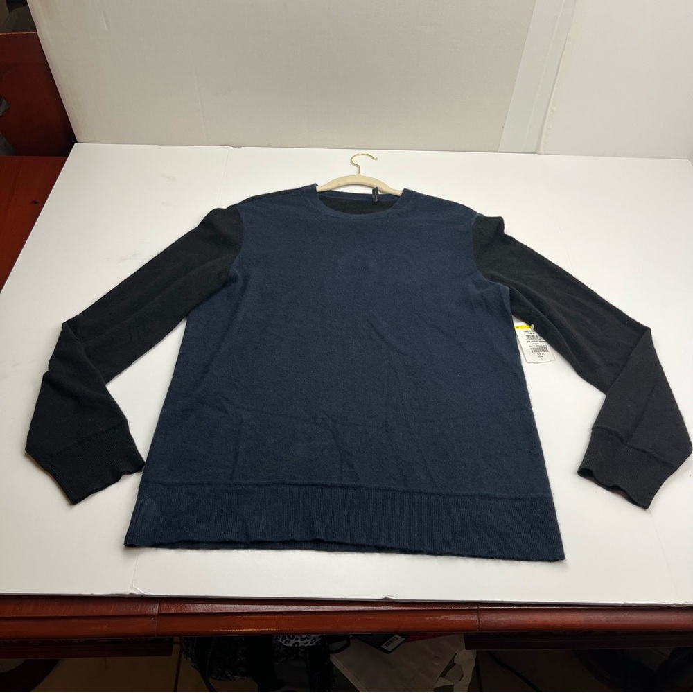 Theory Hilles Crewneck Cashmere Sweater 100% Cashmere Mens NO‎ SIZE TAG *FLAWED